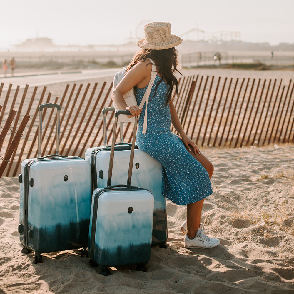 Tie-Dye Blue Fashion Spinner® 3 Piece Luggage Set | Fashion Luggage