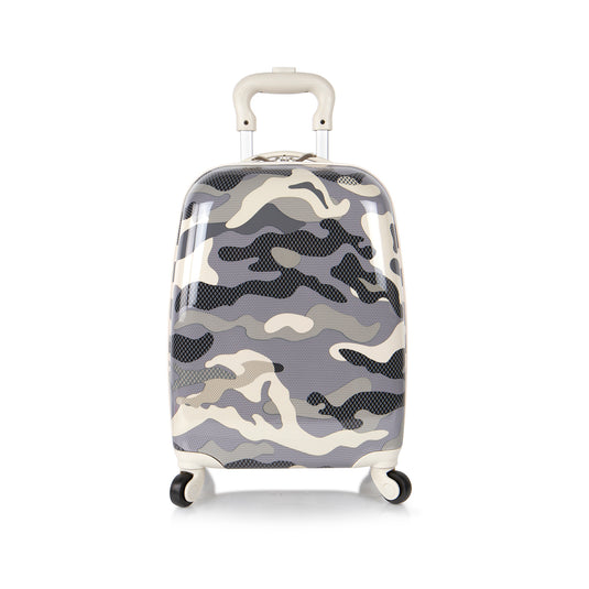 Kids Fashion Spinner Luggage - Grey Camo | Kids Carry-on Luggage