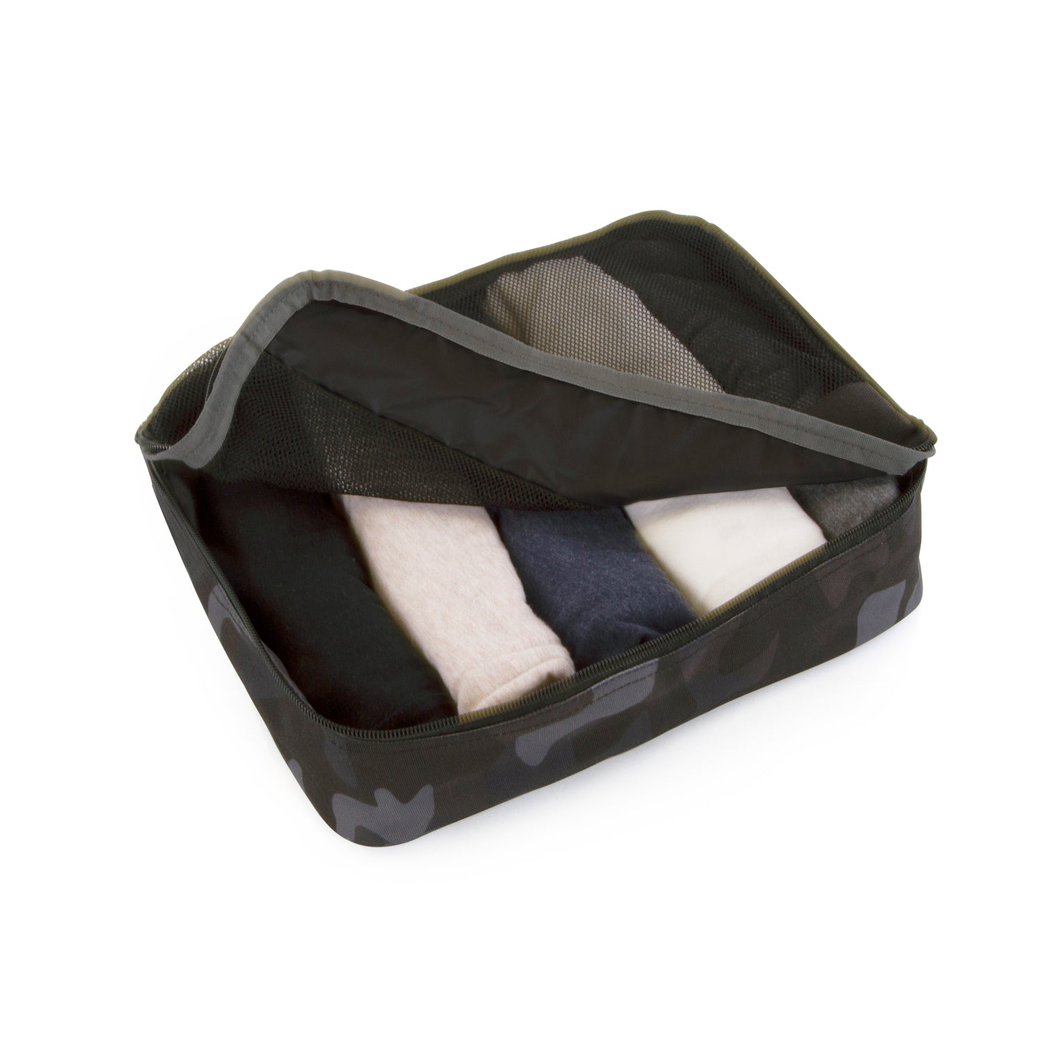 Black Camo 5 piece Packing Cube Set | Organized Packing | Lightweight