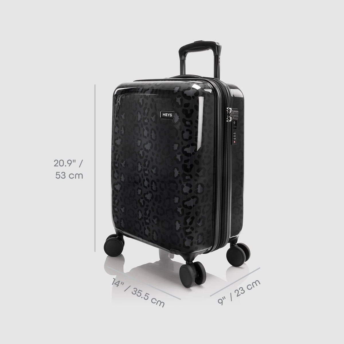 Elite Fashion Spinner® - Black Leopard 21 Inch Carry-On Luggage