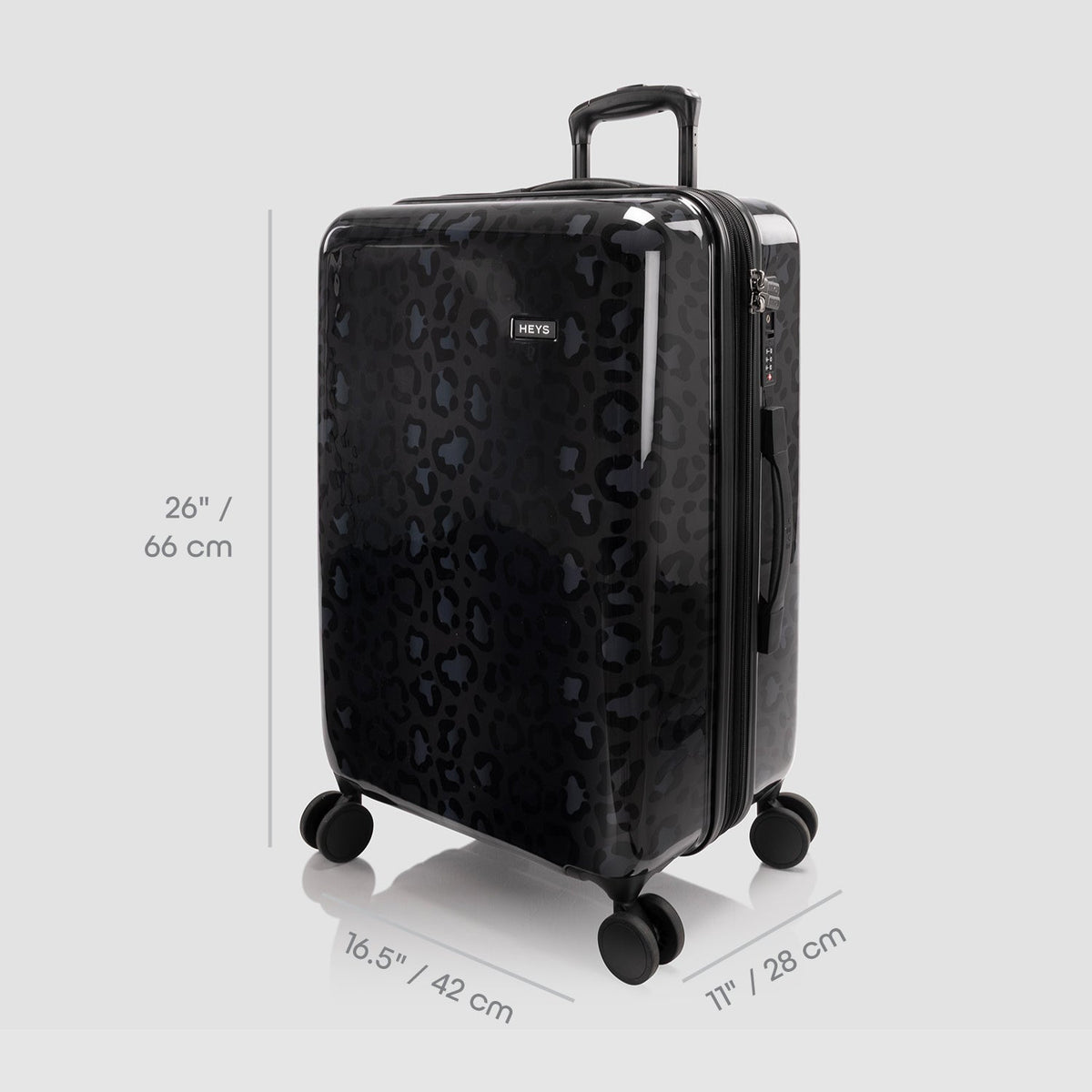 Elite Fashion Spinner® - Black Leopard 26 Inch Luggage