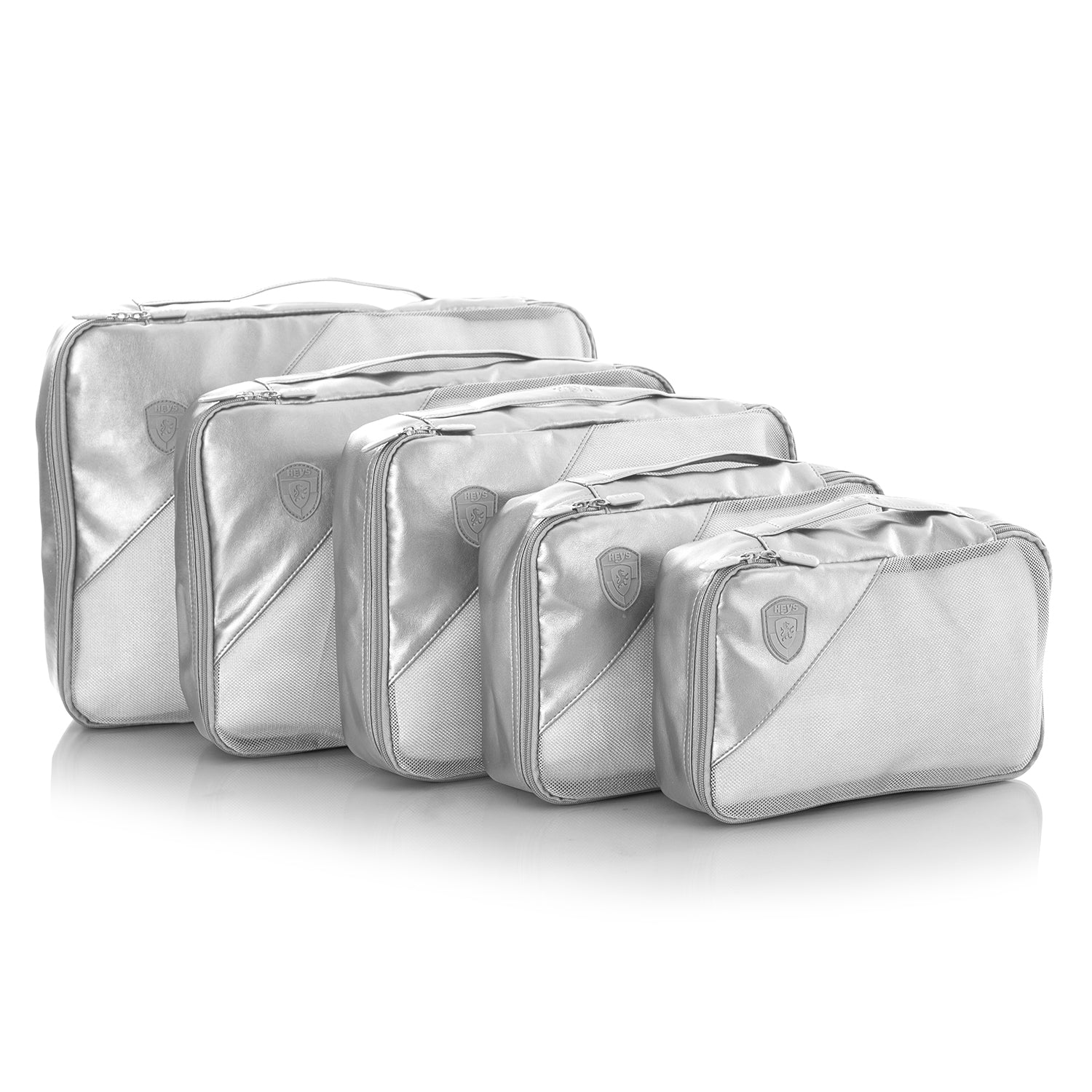 Metallic 5 Piece Packing Cube Set Organized Packing