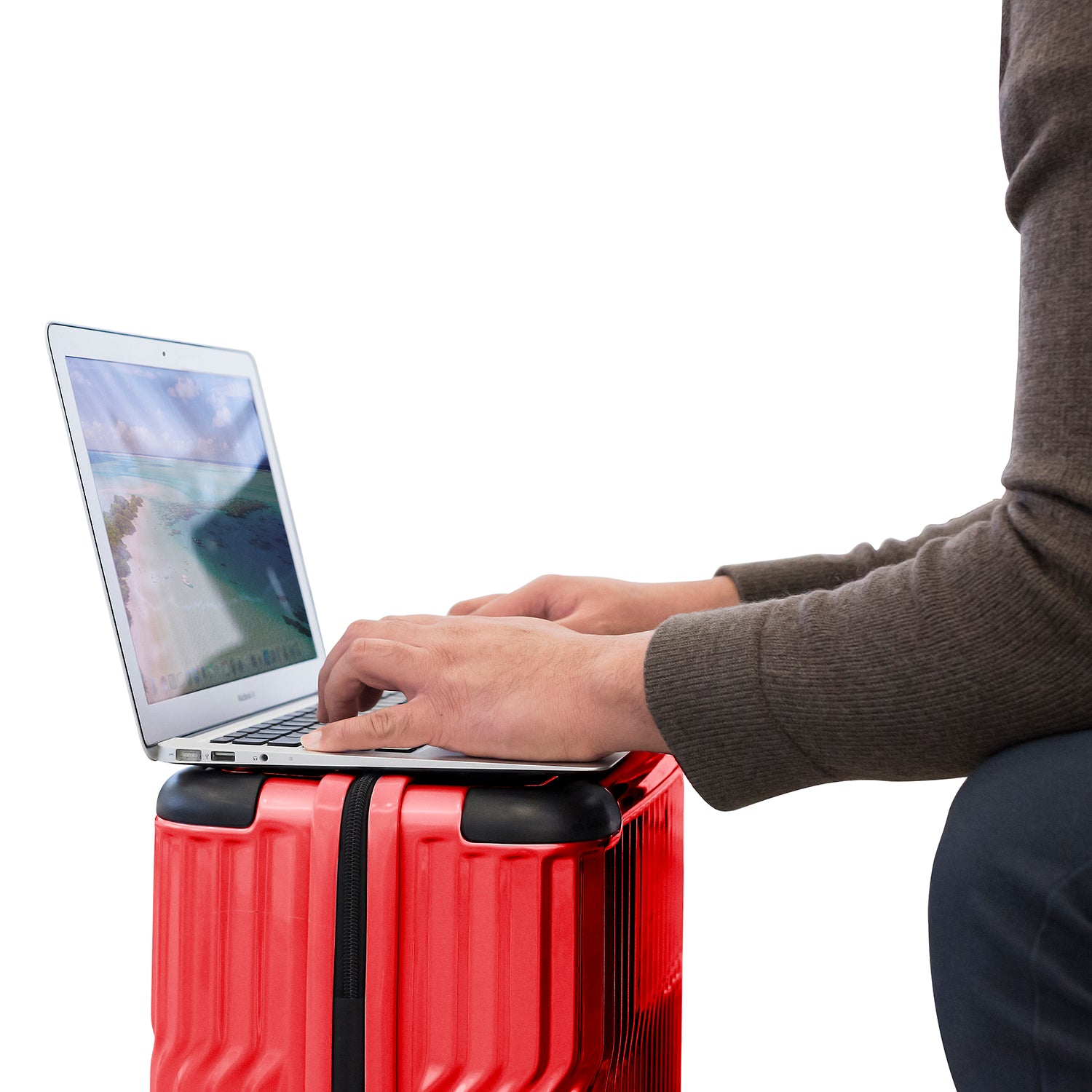 Tekno Red 21" Carry-On Luggage | Tech Luggage | Carry on Luggage