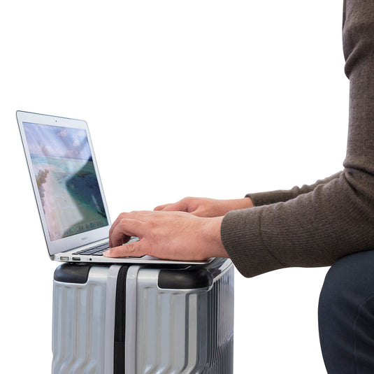 Heys Tekno Silver 21" Carry On Luggage Tech Traveler Luggage