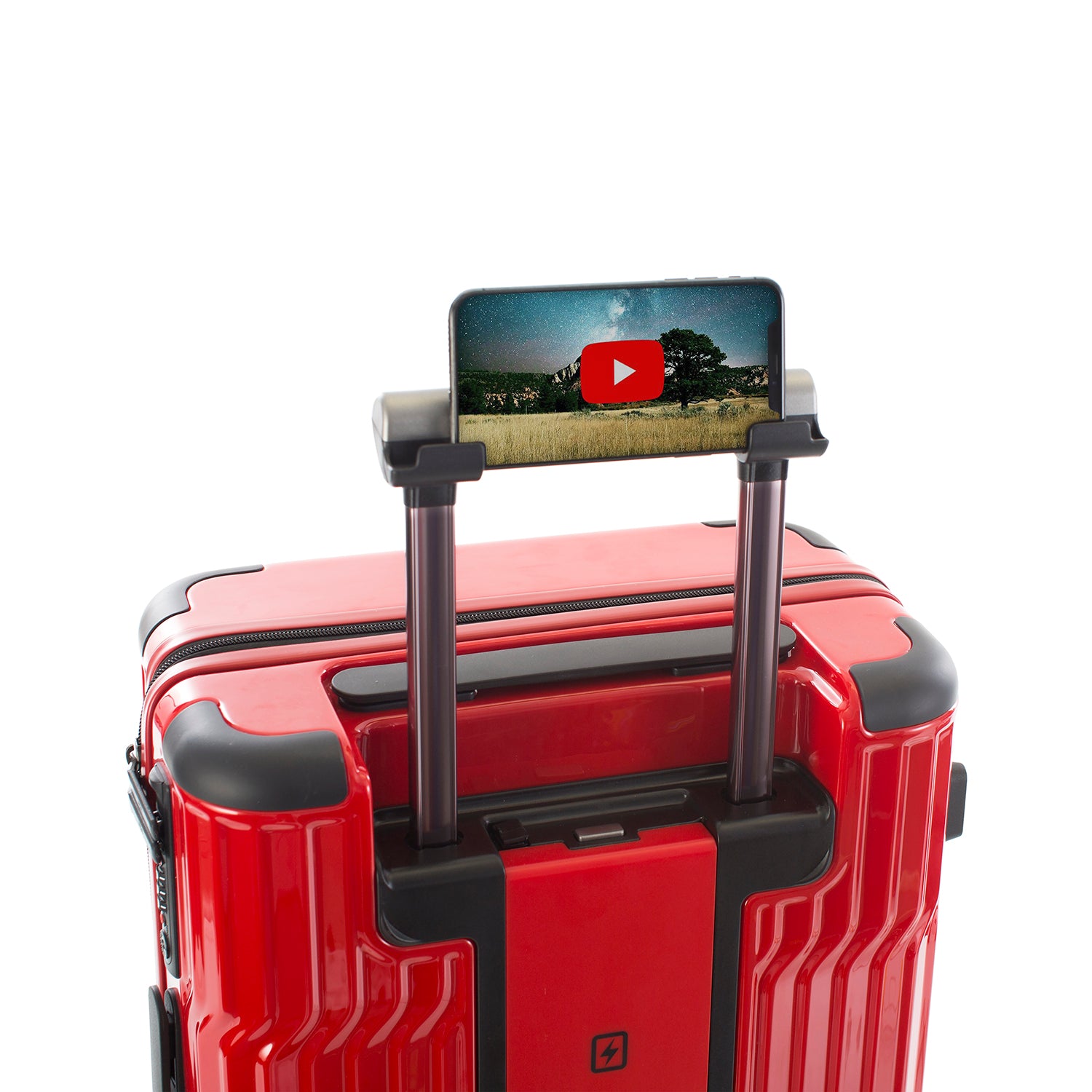 Tekno Red 21" Carry-On Luggage | Tech Luggage | Carry on Luggage